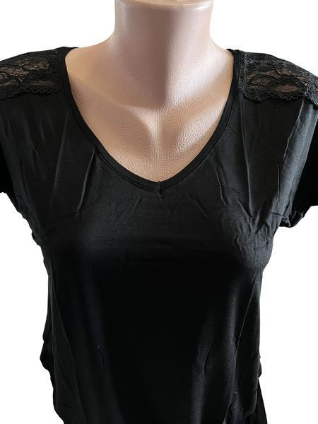 Футболка жіноча віскозна чорна L- 4XL Ozkan Туреччина 25465 фото