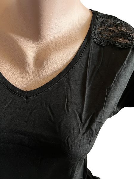 Футболка жіноча віскозна чорна L- 4XL Ozkan Туреччина 25465 фото