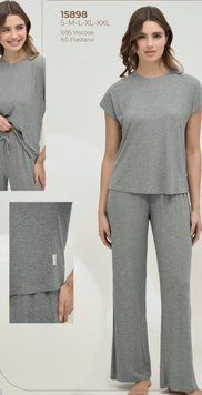 Піжама жіноча футболка та штани S,L, XL,XXL  Sevim Туреччина віскоза S-44/46 розмір 15898 фото