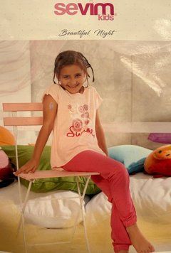 Піжама дитяча для дівчинки 1/2, 3/4, 5/6  Sevim Туреччина бавовна, 1/2 роки-92 см 7653 фото